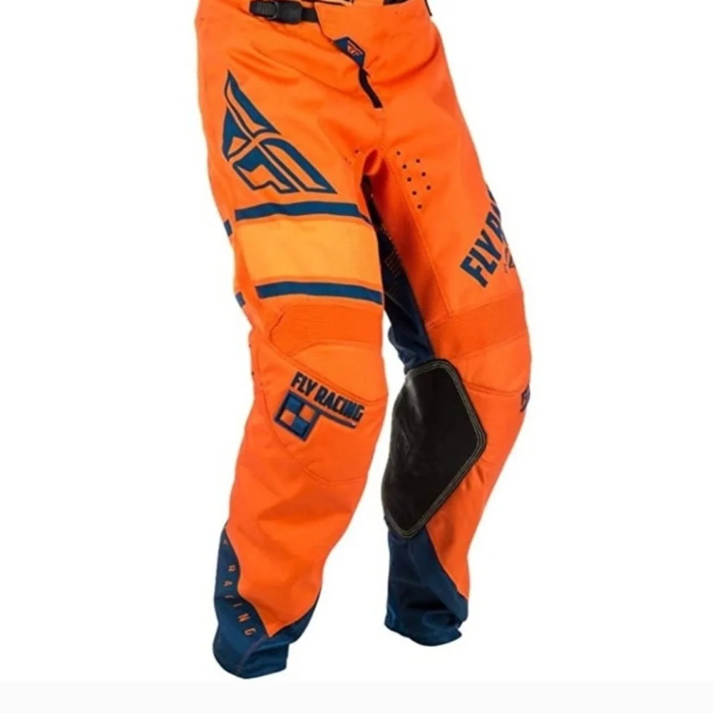 Men's Orange Motocross Pants - Picture 3 of 4